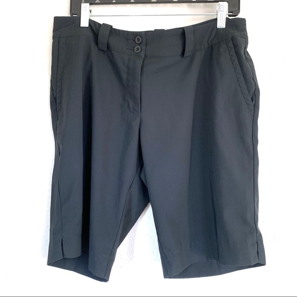 Nike golf black dri-fit Bermuda shorts size 10 - Picture 1 of 6